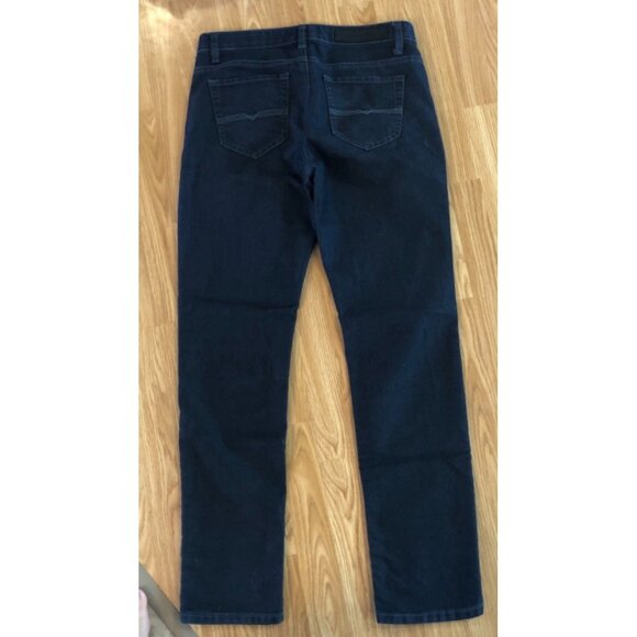 Black Bull Mens Stretch Denim Jeans Size 33 Slim Fit Black Dark Wash - Picture 3 of 9